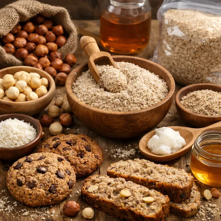 Hazelnut flour for paleo baking mixes illustration